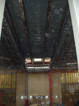 Inside view where skylight will be